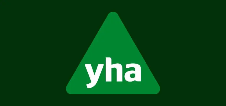 Youth Hostel Logo dark green and white
