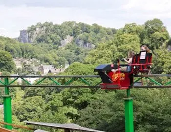 mini roller coaster at Gulliver's Kingdom