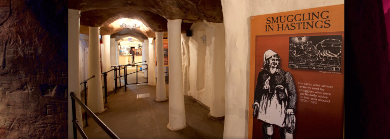 interactive walk way in the smugglers museum Hastings