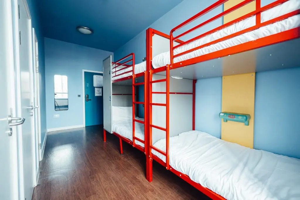indoor bunkroom with bunk beds