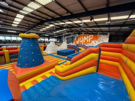 indoor inflatable slide and tumble areas