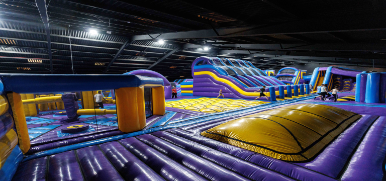 inflatable assault course