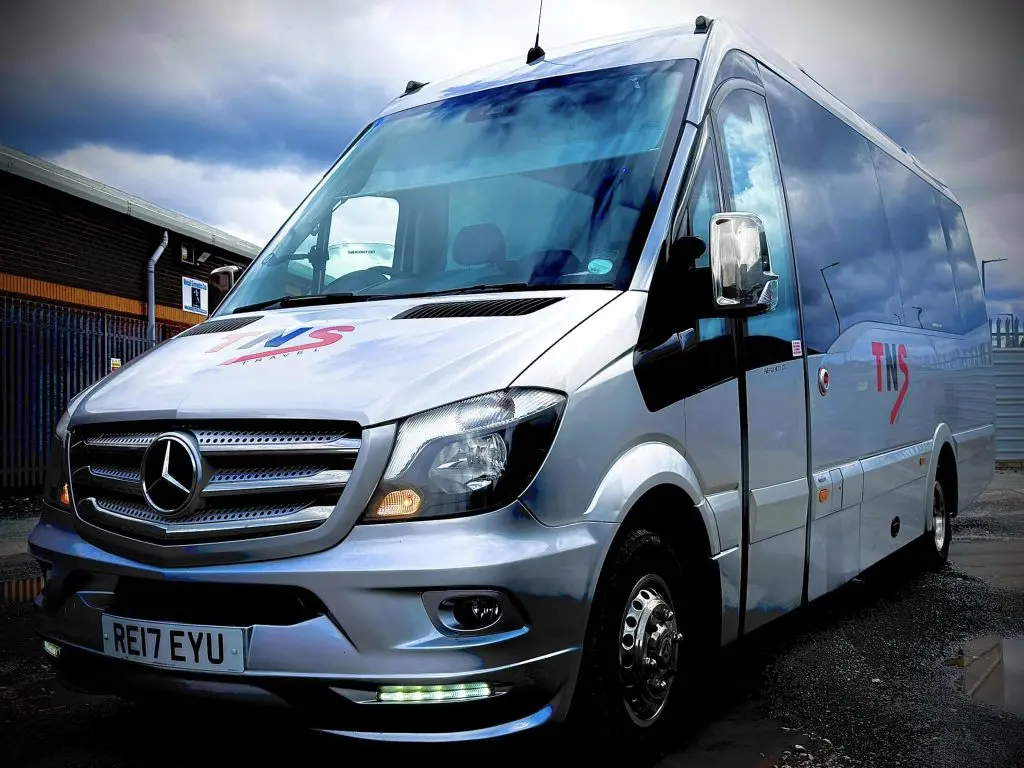 parked mini bus