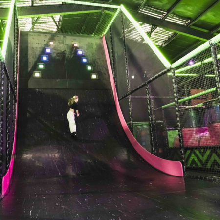 jump slide at an indoor centre