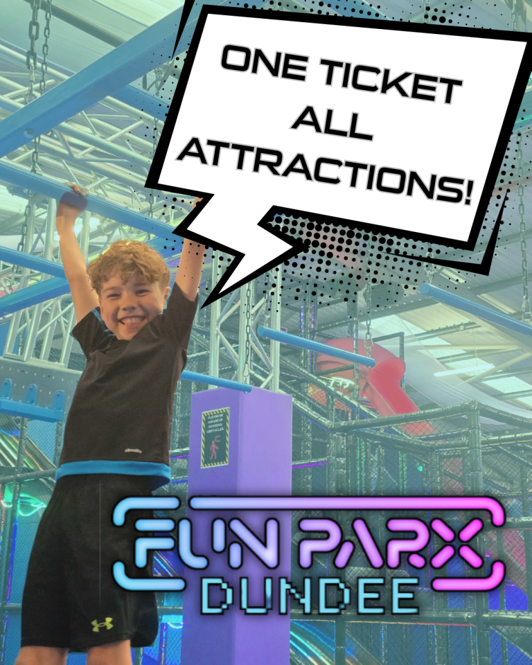school pupil on high bars at an indoor adventure assault centre