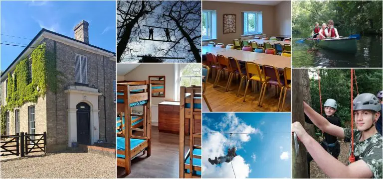 mix images of activities and building at the horstead centre