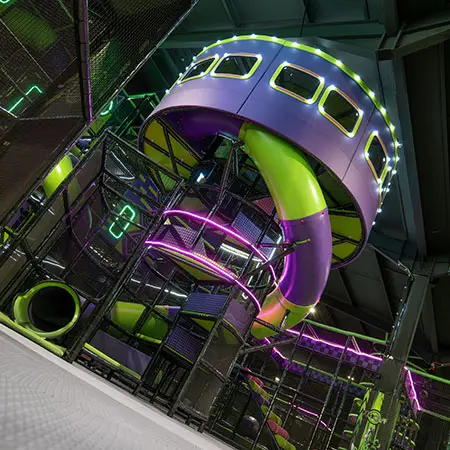 twirly indoor play centre slide tower