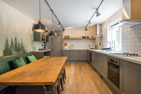 indoor kitchen and canteen area