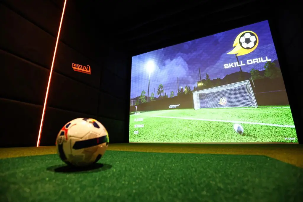 indoor football interactive ball and screen