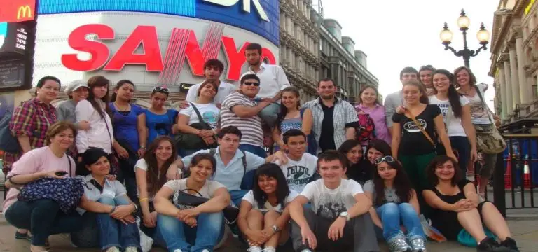 image of student group in Central London