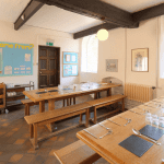 canteen area with table and chairs at flatford mill