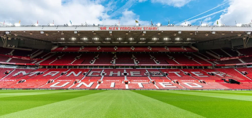 Manchester stadium and the Alex Ferguson stand