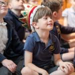 school child in an active art workshop at Victoria Art Gallery
