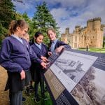 School children on an education visit to Belsay Hall
