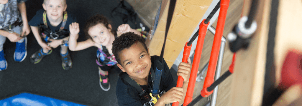 school group indoor climbing