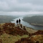 two students admiring the view of the Lake District