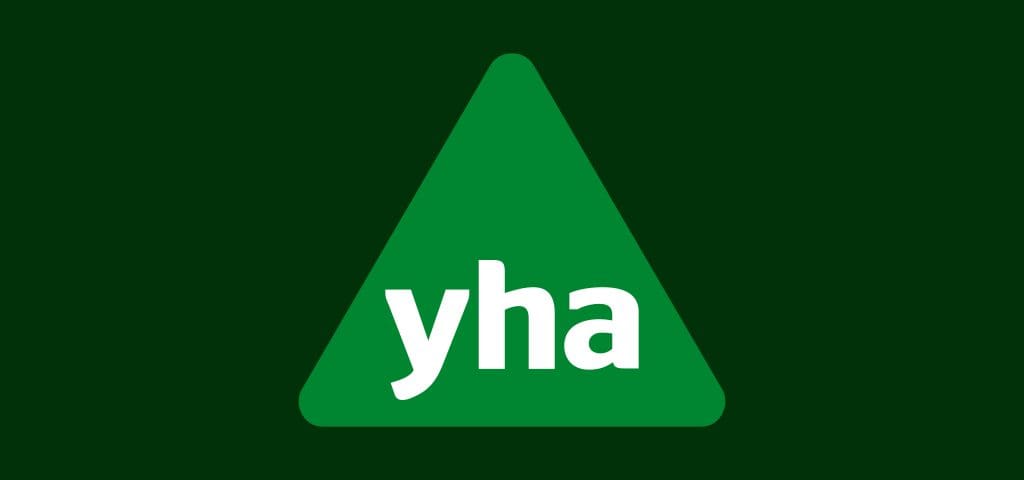 Youth Hostel Logo dark green and white