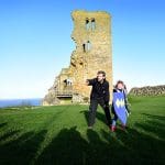 pupils at a castle dressed as a night in shining armour