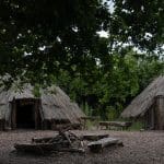 wooden huts at Murton historical park