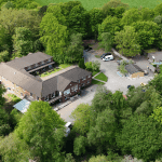 overhead aerial drone shot of Anderton activity residential centre