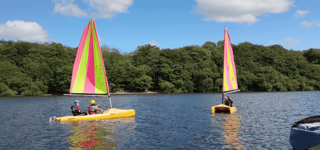 sailing boats on a lake
