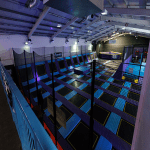 indoor trampoline park with 30 trampolines