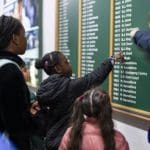 school group at Wimbledon Tennis museum