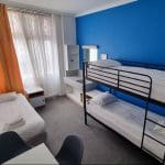 dorm room with bunkbeds for school trip groups