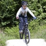 school pupil on a BMX track cycling