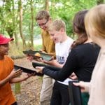 students doing team work activities