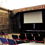 an outdoor stage area