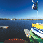kayaks on the lake