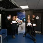 VR workshop school group getting a certification after a workshop experience