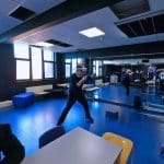 VR workshop school group with headsets on