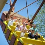 pupils on a pirate ship at Pleasurewood Hills theme park