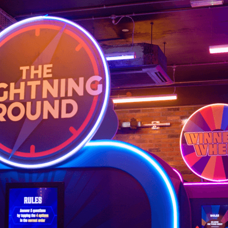 gameshow all stars Leeds image of winner wheel