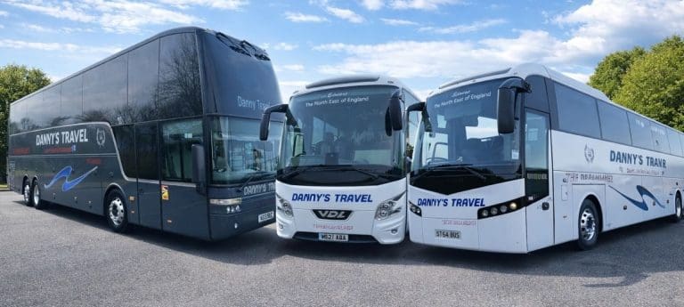 coaches in car park