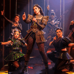 actors dressed as Tudors on stage at vaudeville theatre