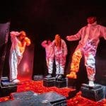 school pupils in an immersive activity room experience