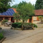 front view of Magdalen farm bunkhouse block