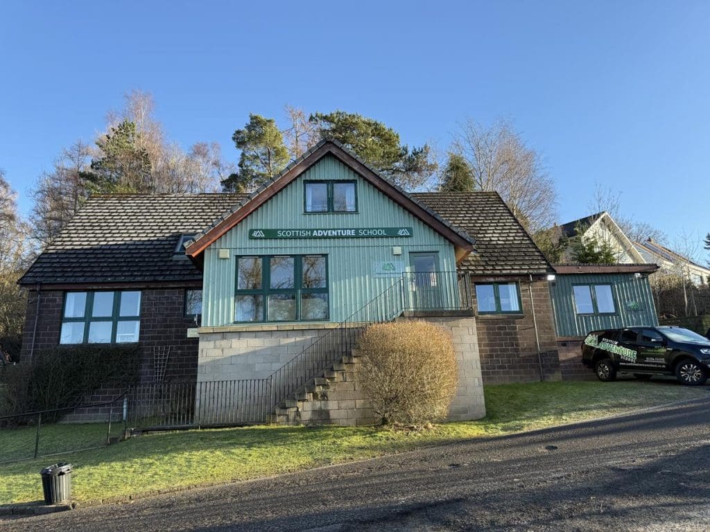 external front view of Scottish adventure residential centre