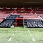 changing room tunnel pitch side of St Marys