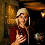 actor dressed up as middle ages peasant man
