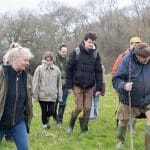 school group doing field studies