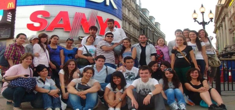 image of student group in Central London