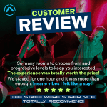 customer review poster for activate immersive experience london